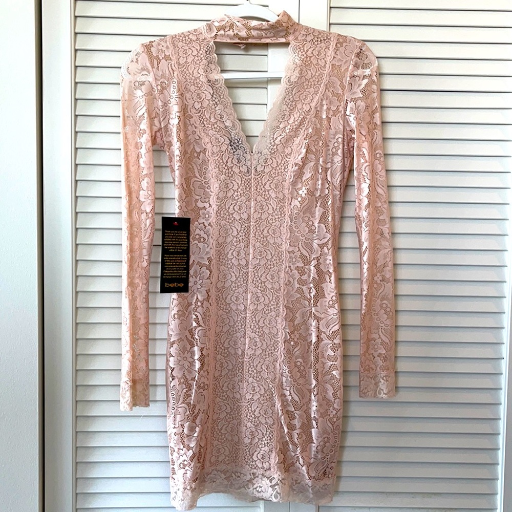 Bebe Lace Choker Dress! NWT
